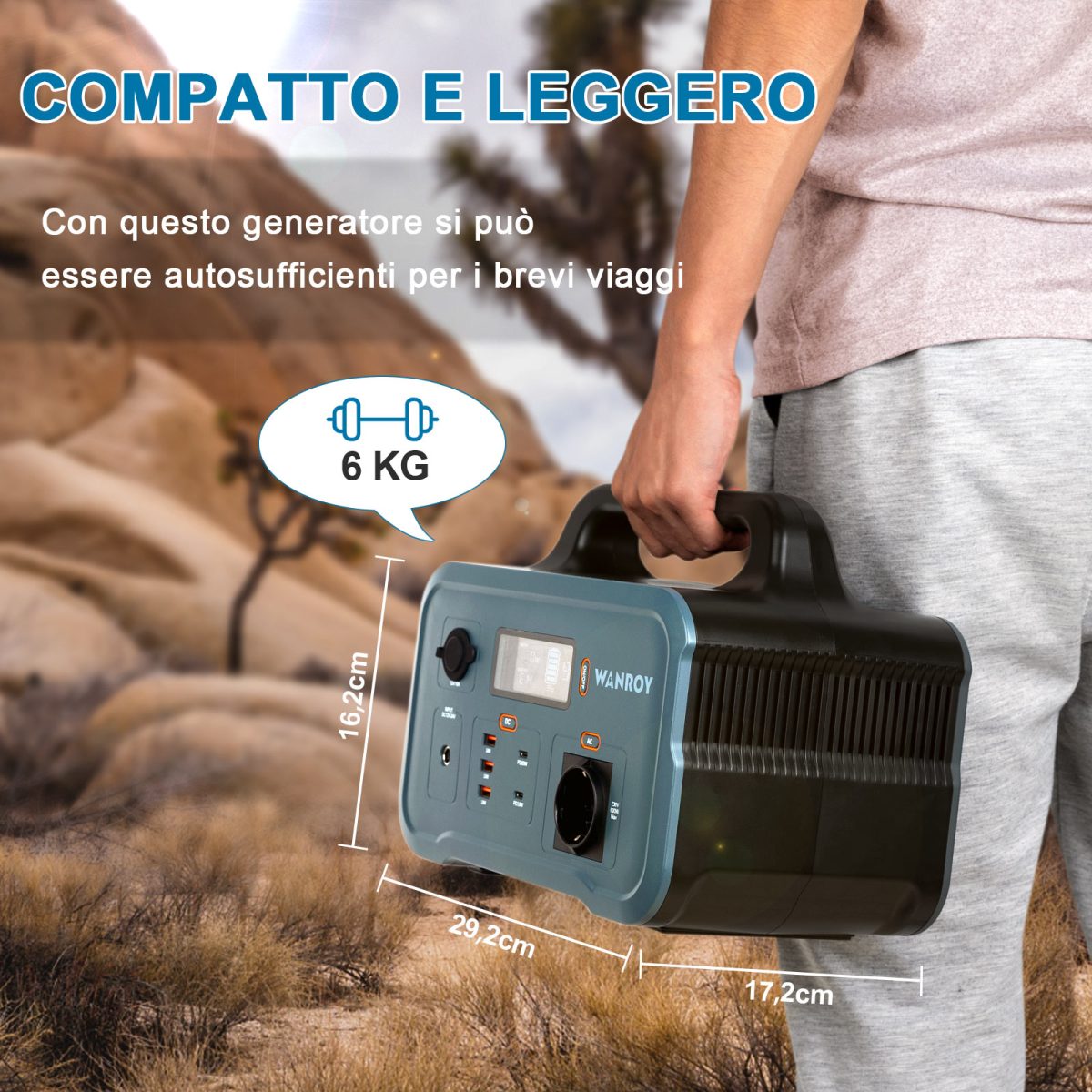 Wanroy HS600 Centrale elettrica portatile-7