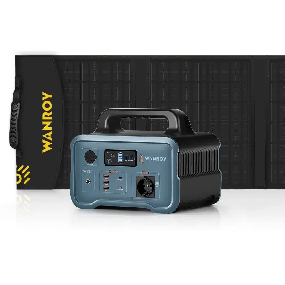 Centrale elettrica portatile 600W+Pannello solare 18V 100W